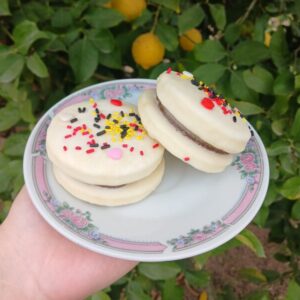 12 Alfajores alemanes con glaseado de limón